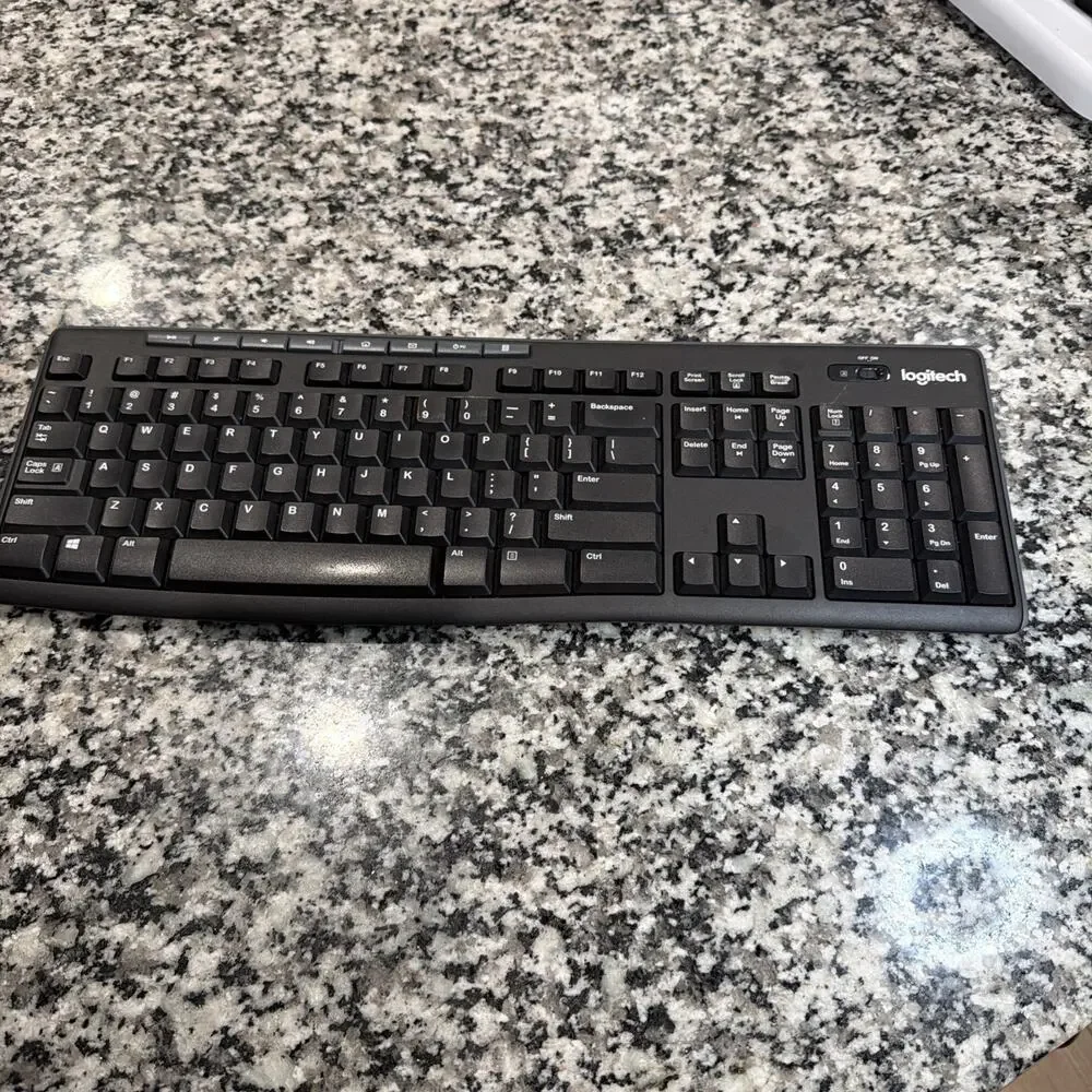 Logitech K270 Wireless Keyboard Black No Batteries Cover Not Tested